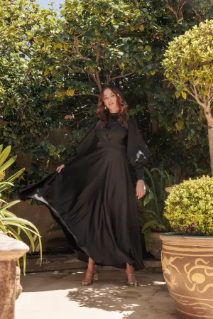 ELIZA SATEEN MAXI DRESS