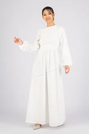 Embroidered Maxi Dress - White