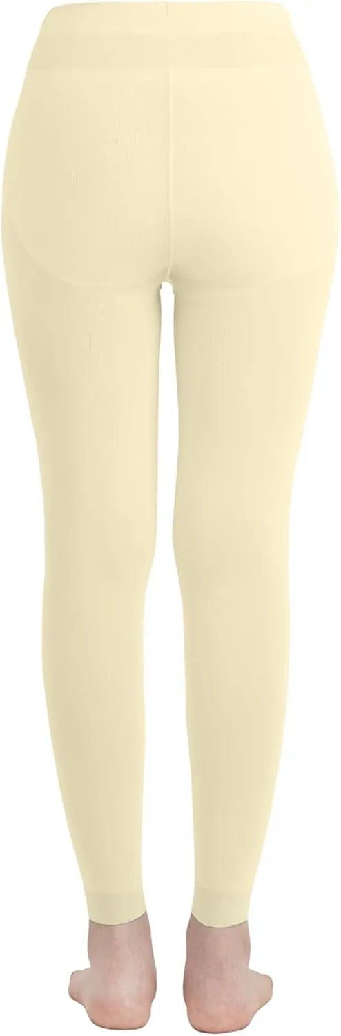 EMEM Apparel Women's Solid Colored Opaque Microfiber Footless Tights