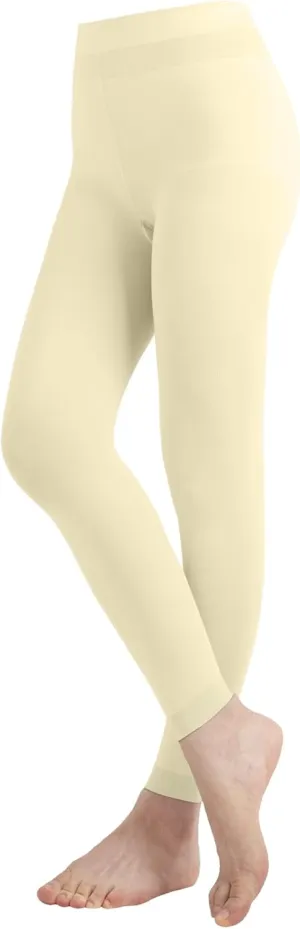 EMEM Apparel Women's Solid Colored Opaque Microfiber Footless Tights
