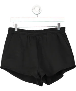 Entire Studios Black Micro Drawstring Cotton-jersey Shorts UK M
