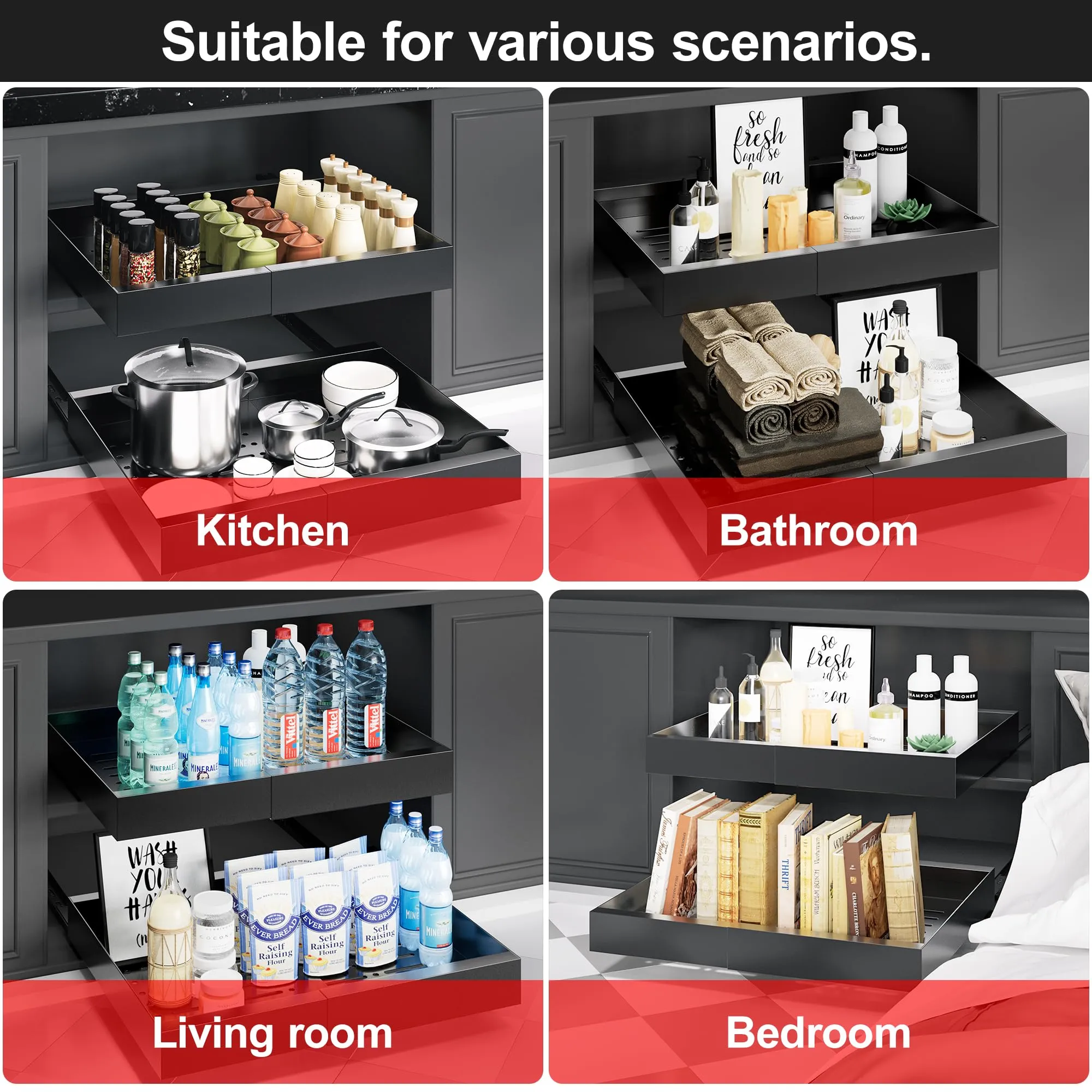 Expandable Cabinet Organizer for Pots and Pans