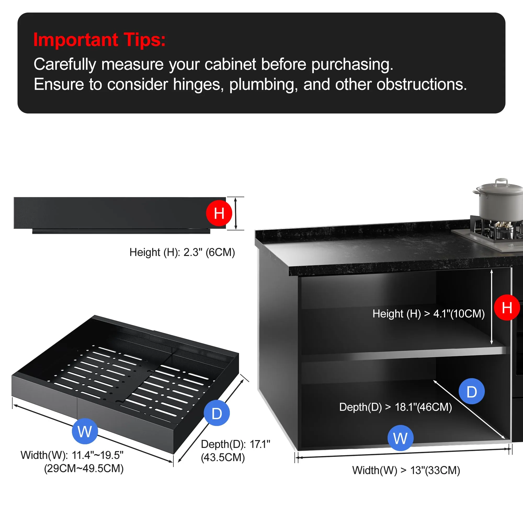 Expandable Cabinet Organizer for Pots and Pans