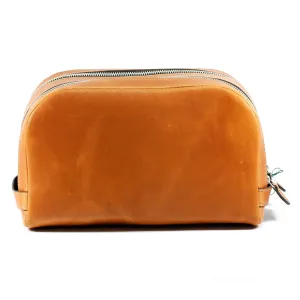 F. Hammann Triple Zip Leather Toiletry Bag