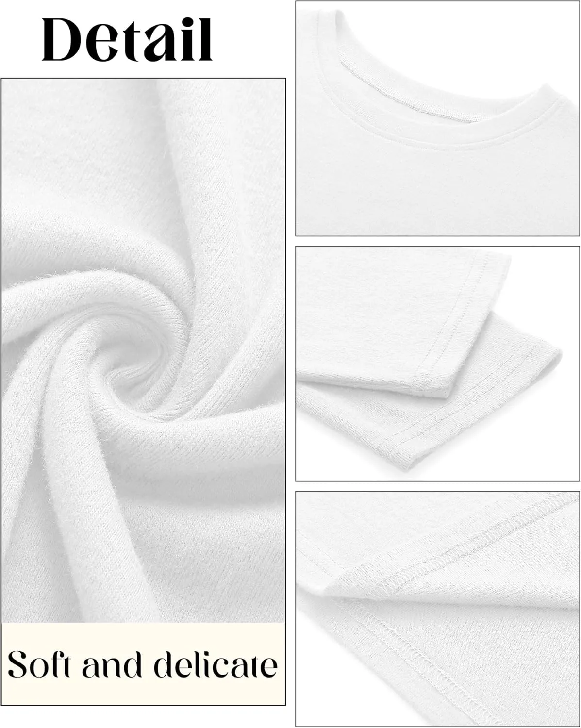 Ficerd 3 Pack Men's Big and Tall Shirts Long Sleeve Cotton Tee Crew Neck Oversize Tops Casual Loose Fit Knitted T Shirts