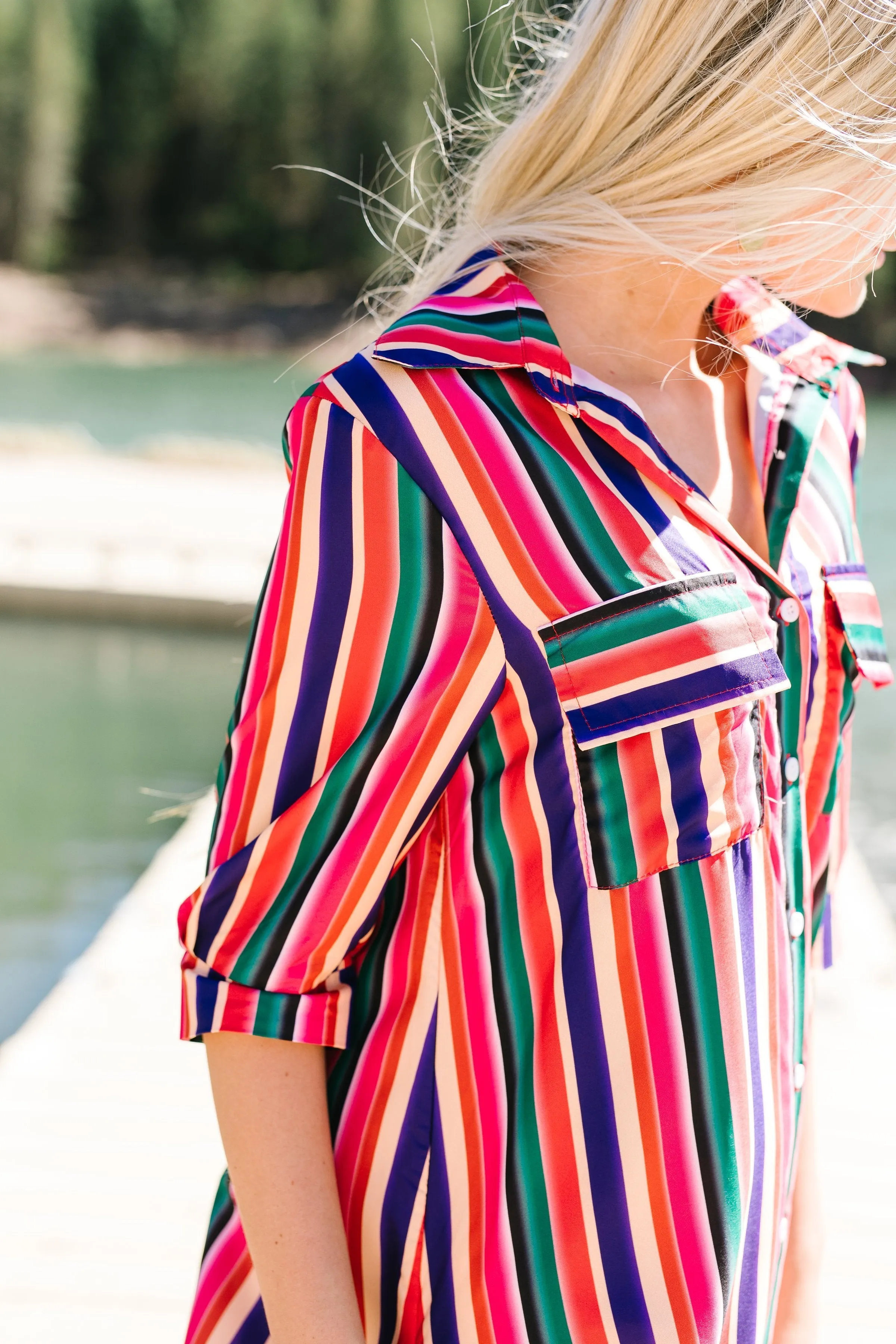 Fiery Fiesta Button-Down Maxi Dress - ALL SALES FINAL