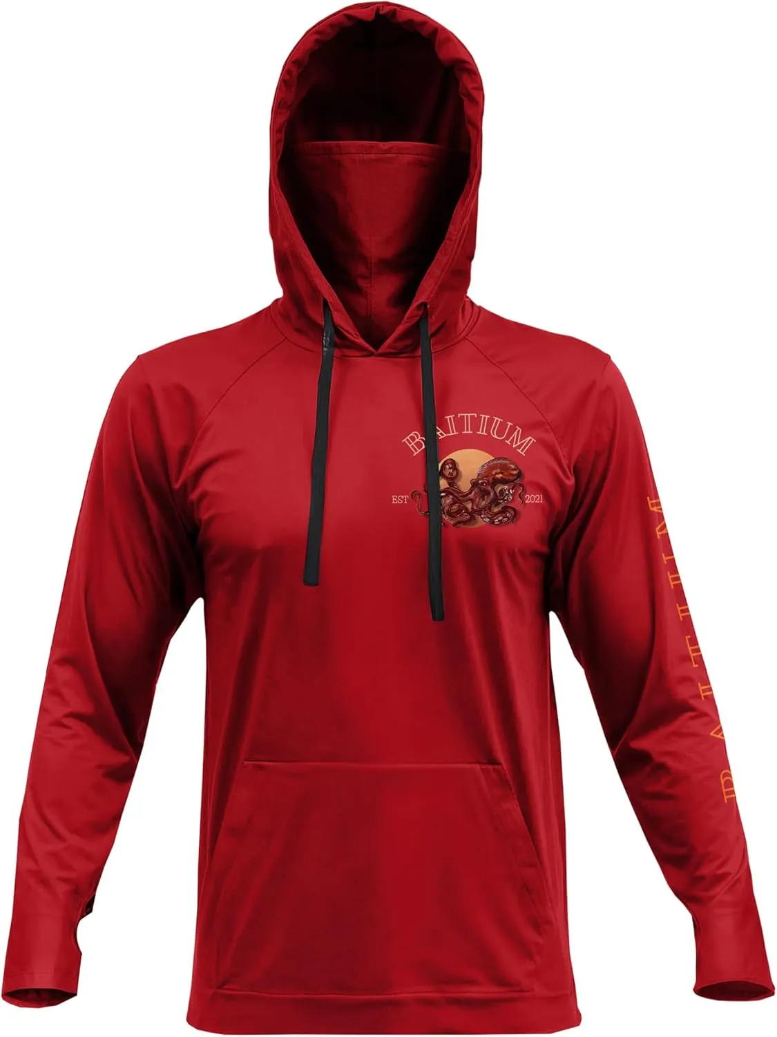 Fishing Shirts for Men,UPF50 Hooded Long Sleeve with Gaiter, Sun Protection Dry Fit Apparel, Face Mask, Fishing Clothes