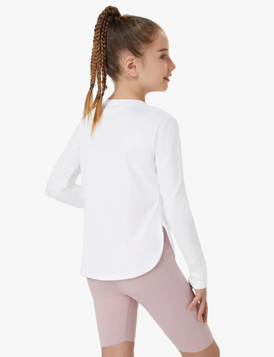 FitsT4 Sports Girls Sun Shirts Long Sleeve Rash Guard UPF 50  UV Protection Swim Tops