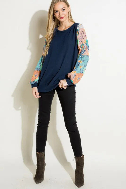 FLORAL MIX TUNIC TOP