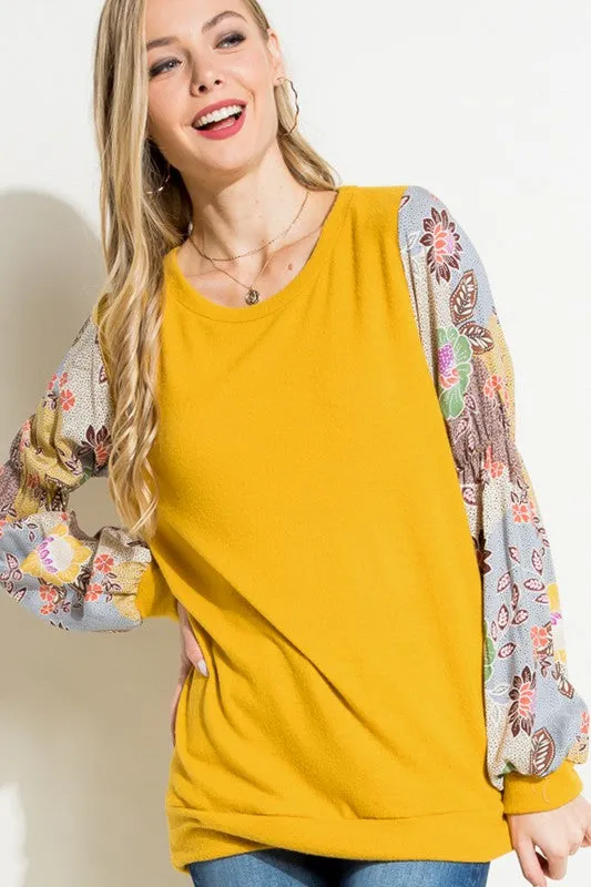 FLORAL MIX TUNIC TOP