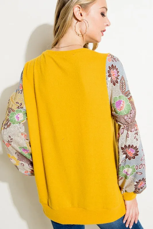 FLORAL MIX TUNIC TOP