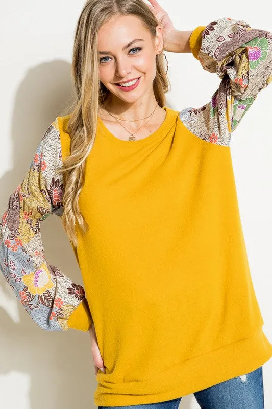 FLORAL MIX TUNIC TOP