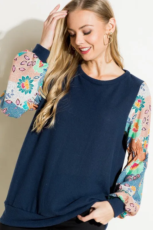 FLORAL MIX TUNIC TOP