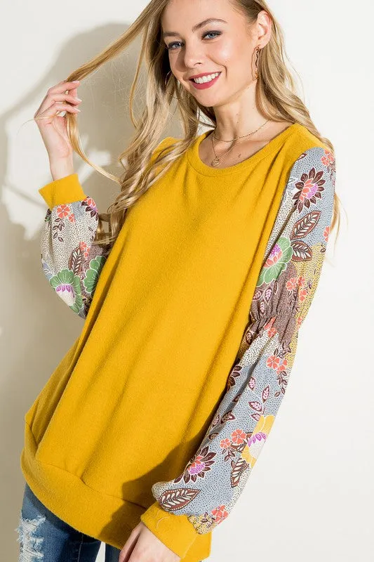 FLORAL MIX TUNIC TOP
