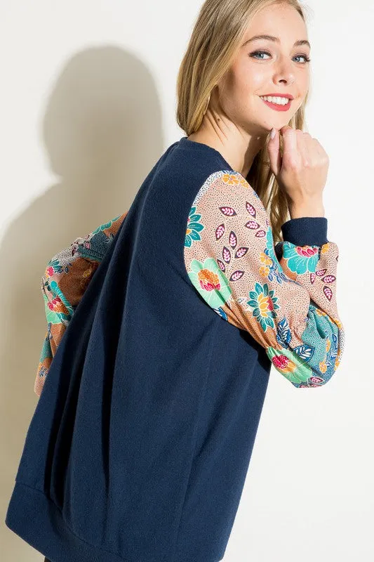 FLORAL MIX TUNIC TOP