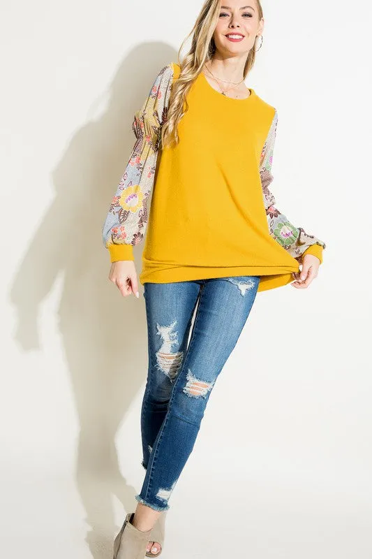 FLORAL MIX TUNIC TOP