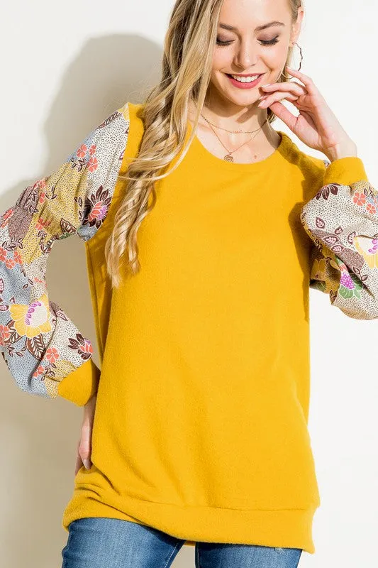 FLORAL MIX TUNIC TOP