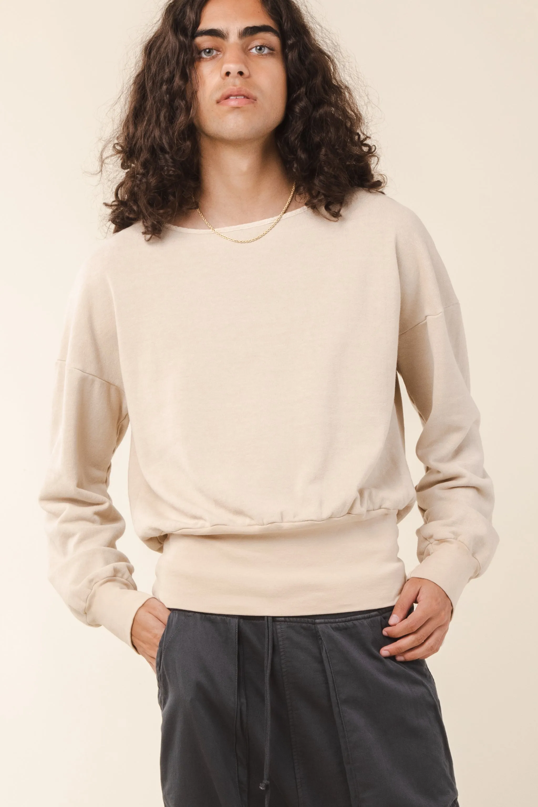 Flowy Sweatshirt in Wheat