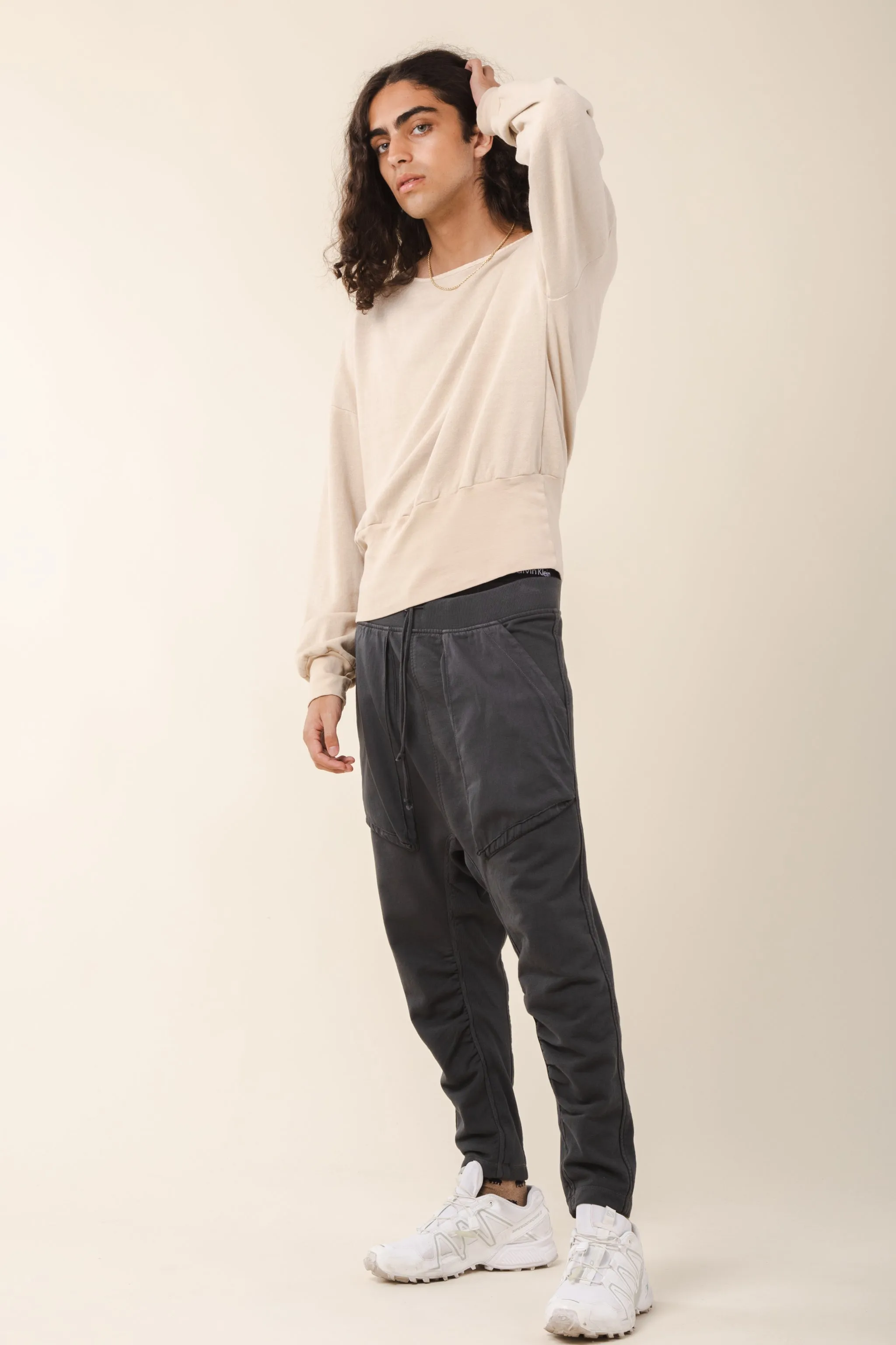 Flowy Sweatshirt in Wheat
