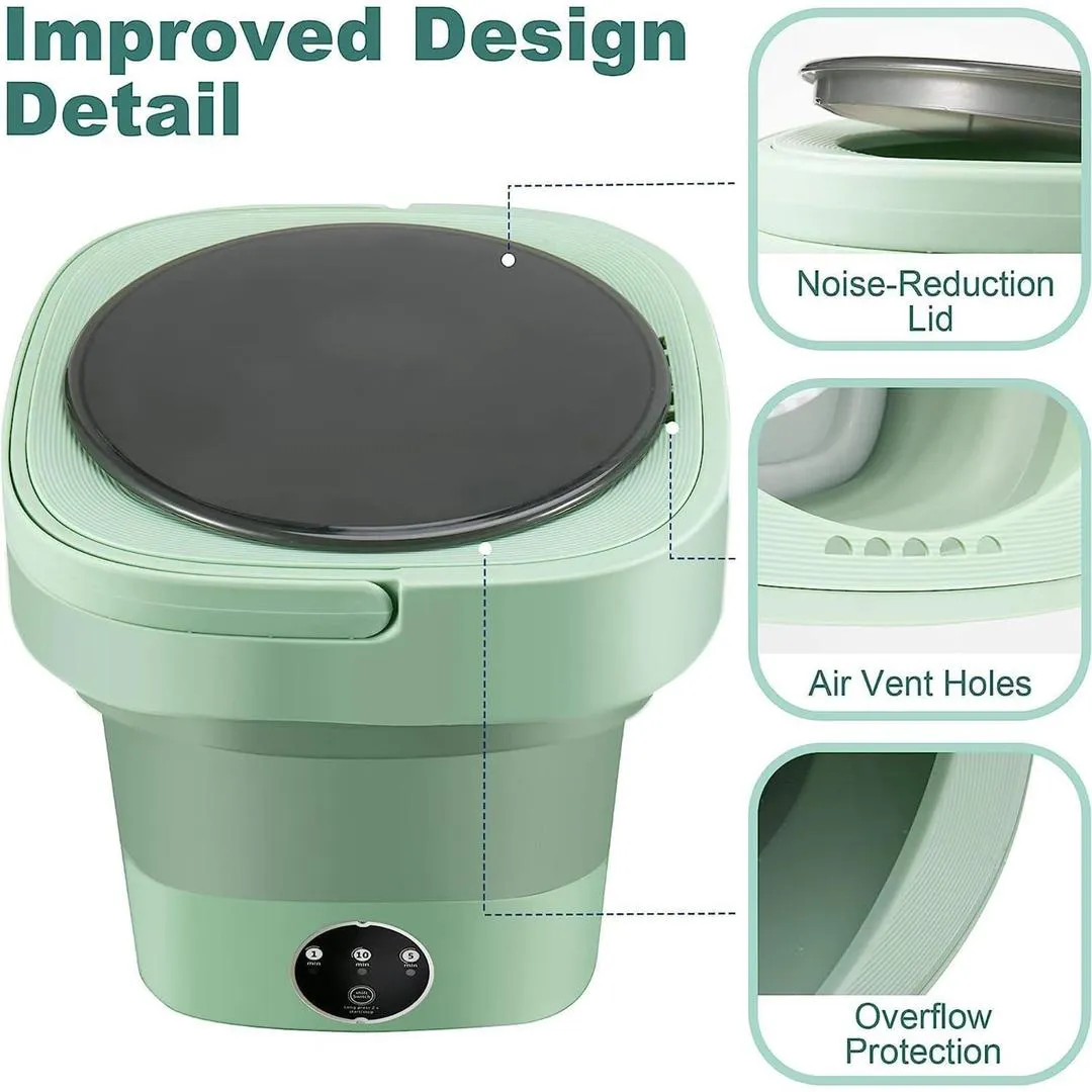 Foldable Mini Washing Machine - Portable, Compact & Travel-Friendly!