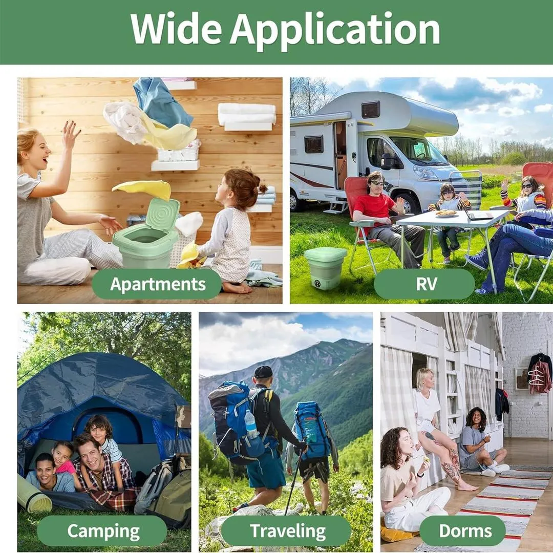 Foldable Mini Washing Machine - Portable, Compact & Travel-Friendly!