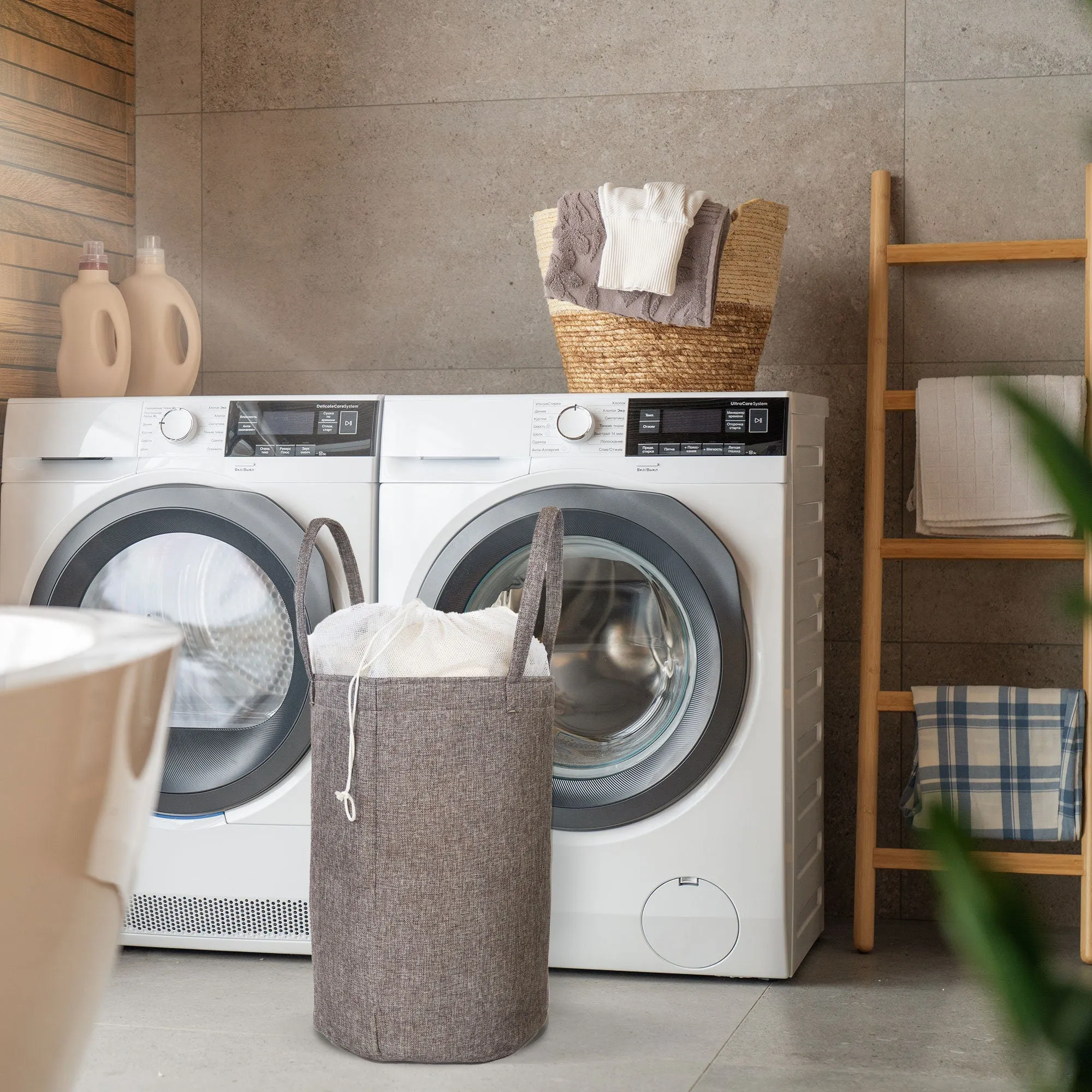 Foldable Waterproof Laundry Bin Organizer with Portable Handles