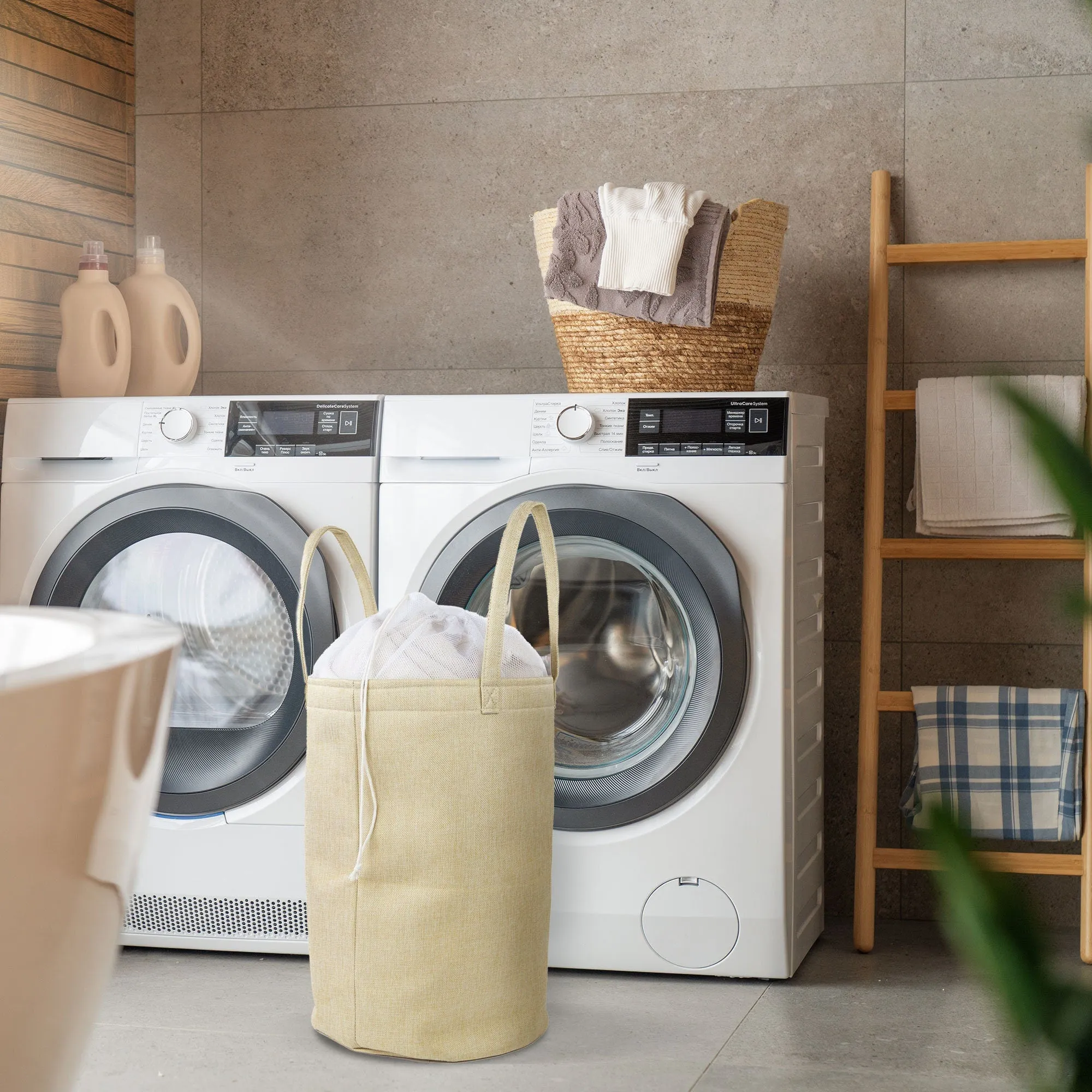 Foldable Waterproof Laundry Bin Organizer with Portable Handles