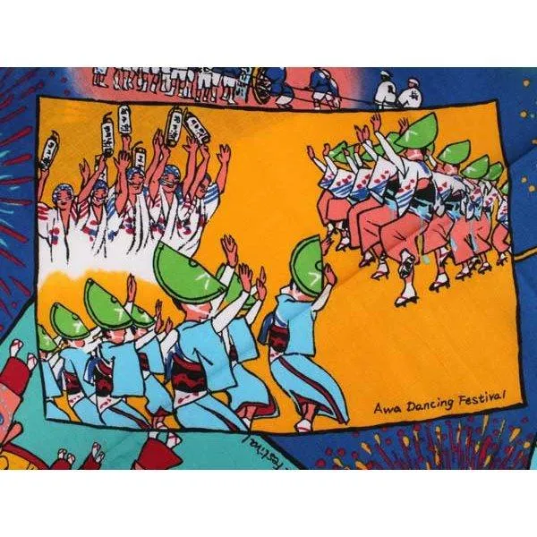 Furoshiki, Japanese Traditional Handkerchief Wrapping Cloth - 112cm Japanese Festival