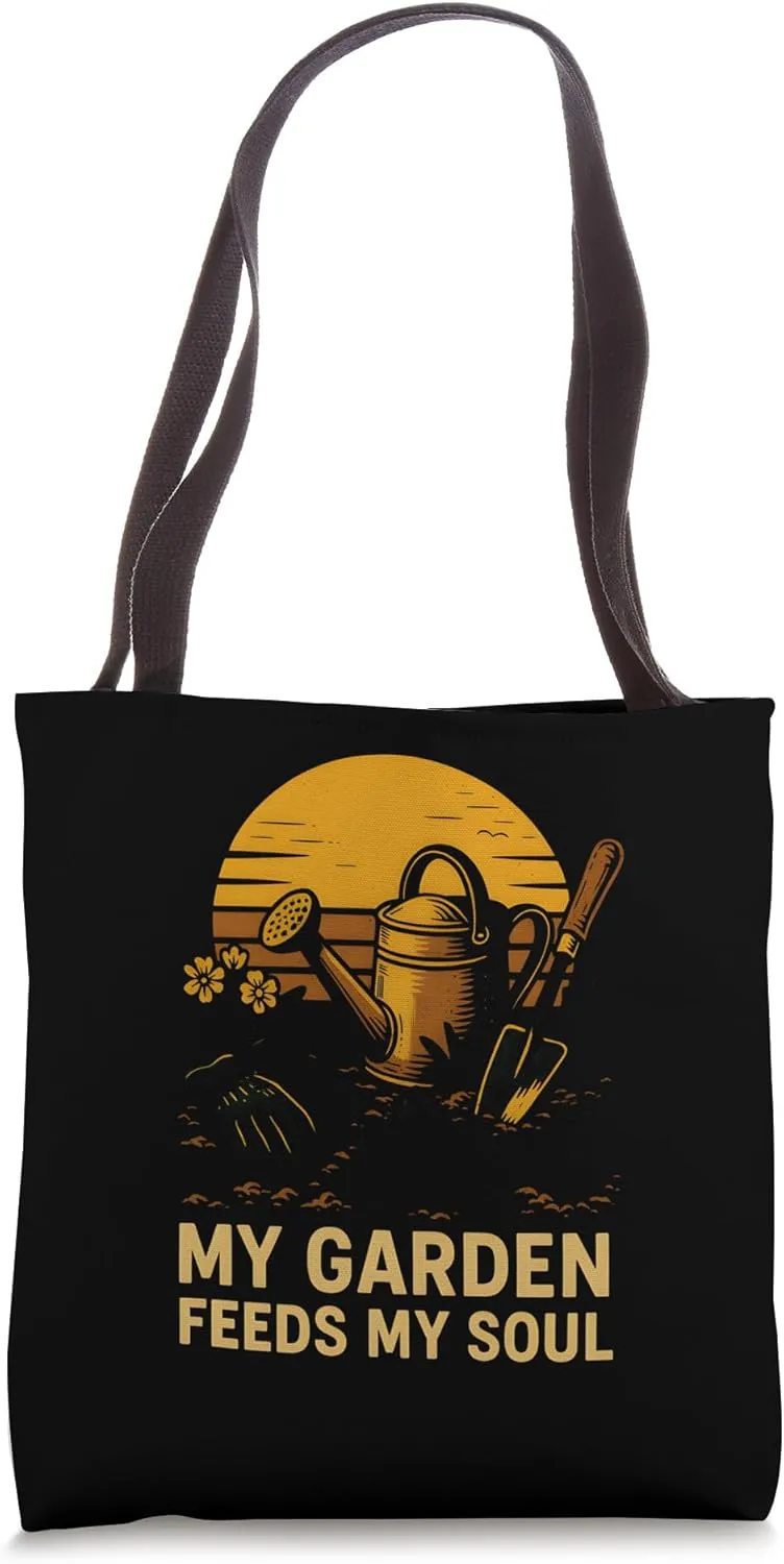 Gardening My Garden Feeds My Soul Vintage Women's Botanical Tote Bag