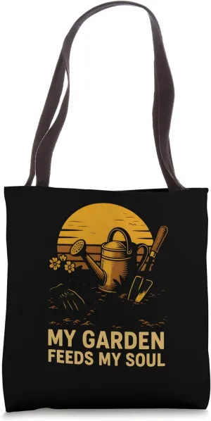 Gardening My Garden Feeds My Soul Vintage Women's Botanical Tote Bag
