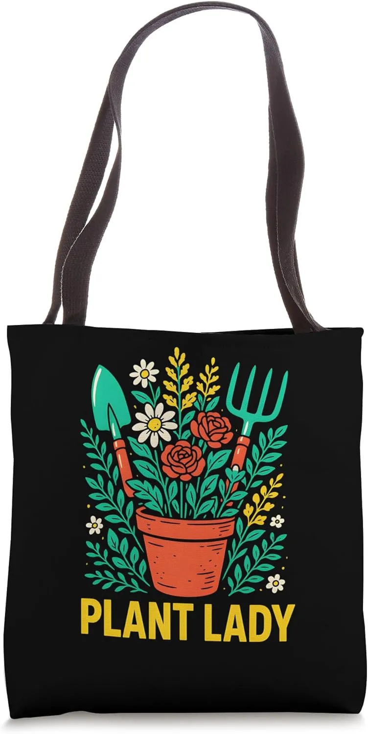 Gardening Plant Lady Vintage Women's Boho. Tote Bag