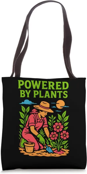 Gardening Powered by Plants Vintage Women's Floral. Tote Bag