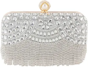 GIBZ Ladies Clutch Bag Women Vintage Shoulder Bag for Party Wedding