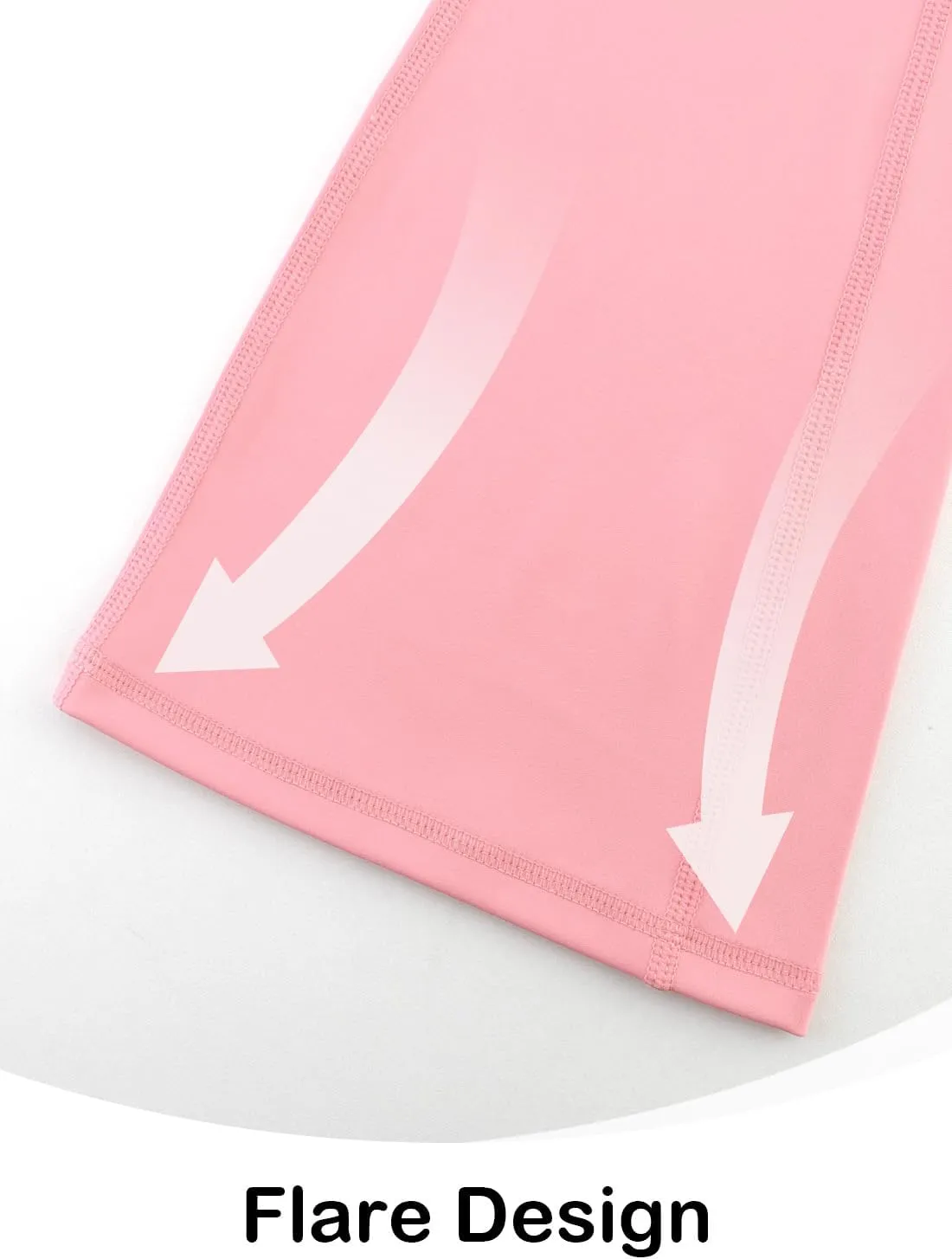 Girls Flare Yoga Leggings Cross High Waisted Dance Cute Activewear Kids Bell Bottoms Pants with Pockets 5-13 Years