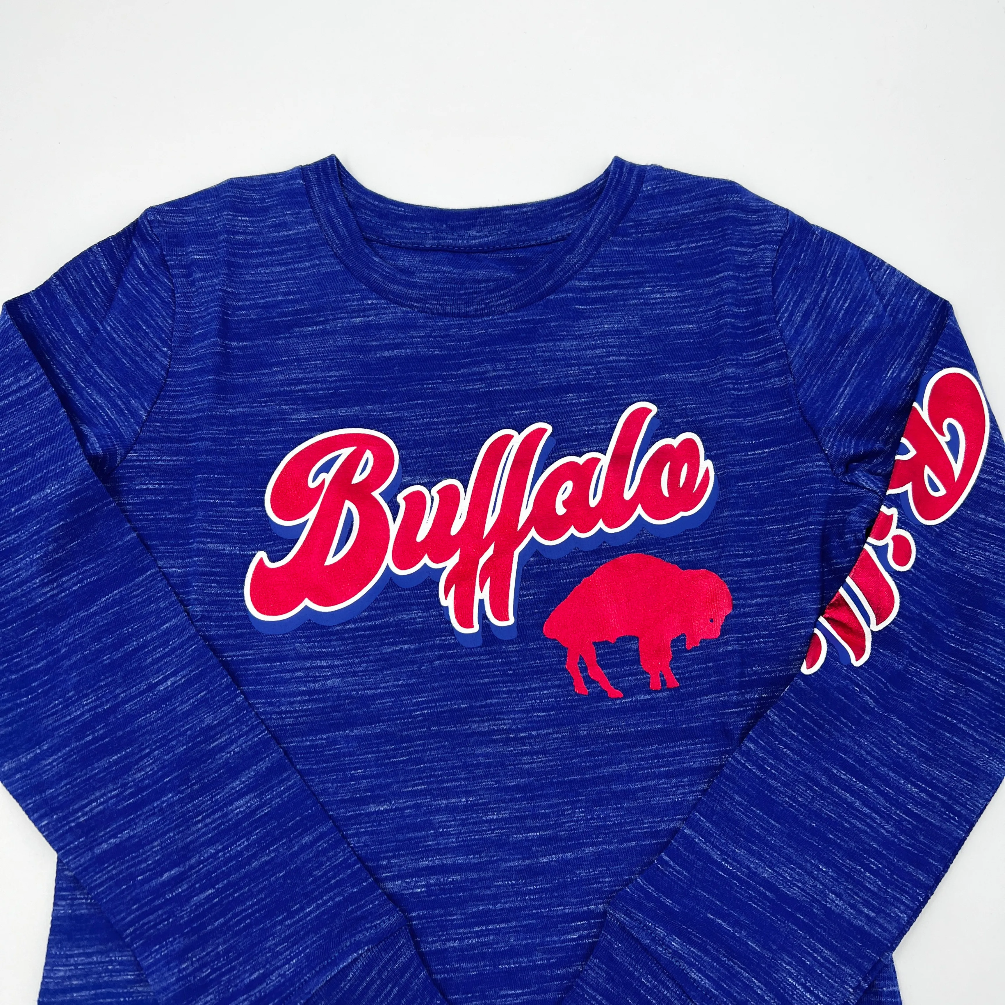 Girls Youth New Era Bills Dark Blue Long Sleeve Shirt