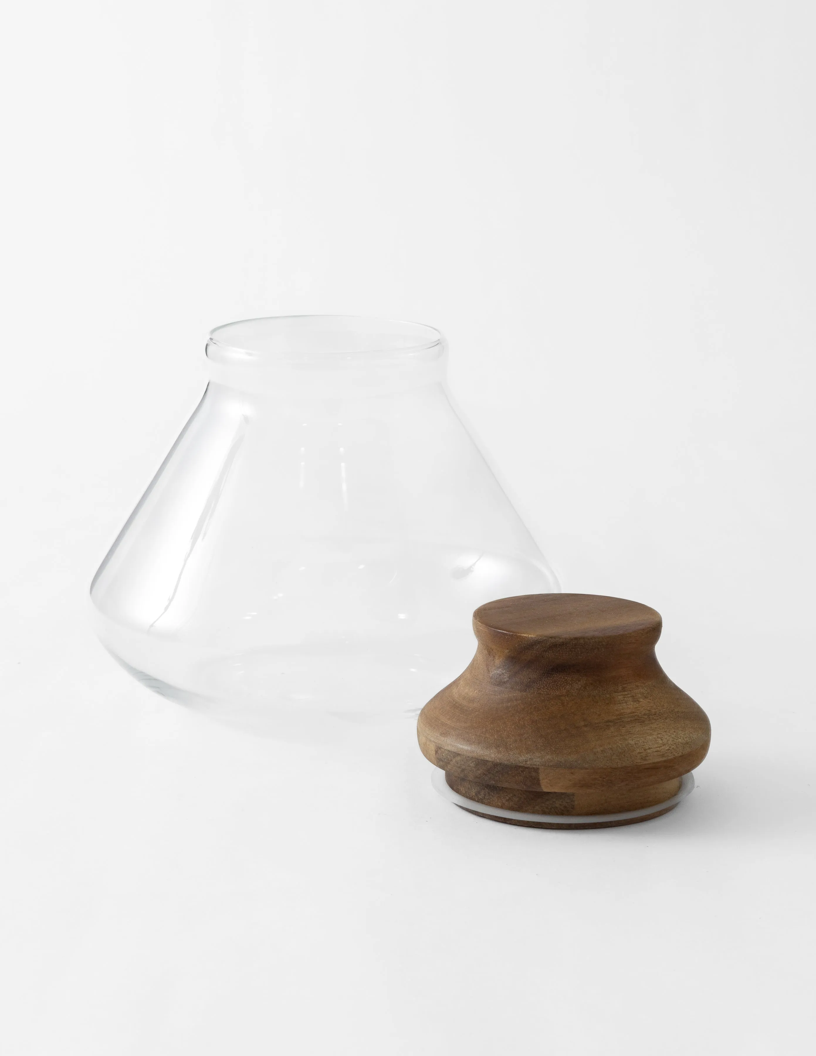 Glass Jar with Wood Lid