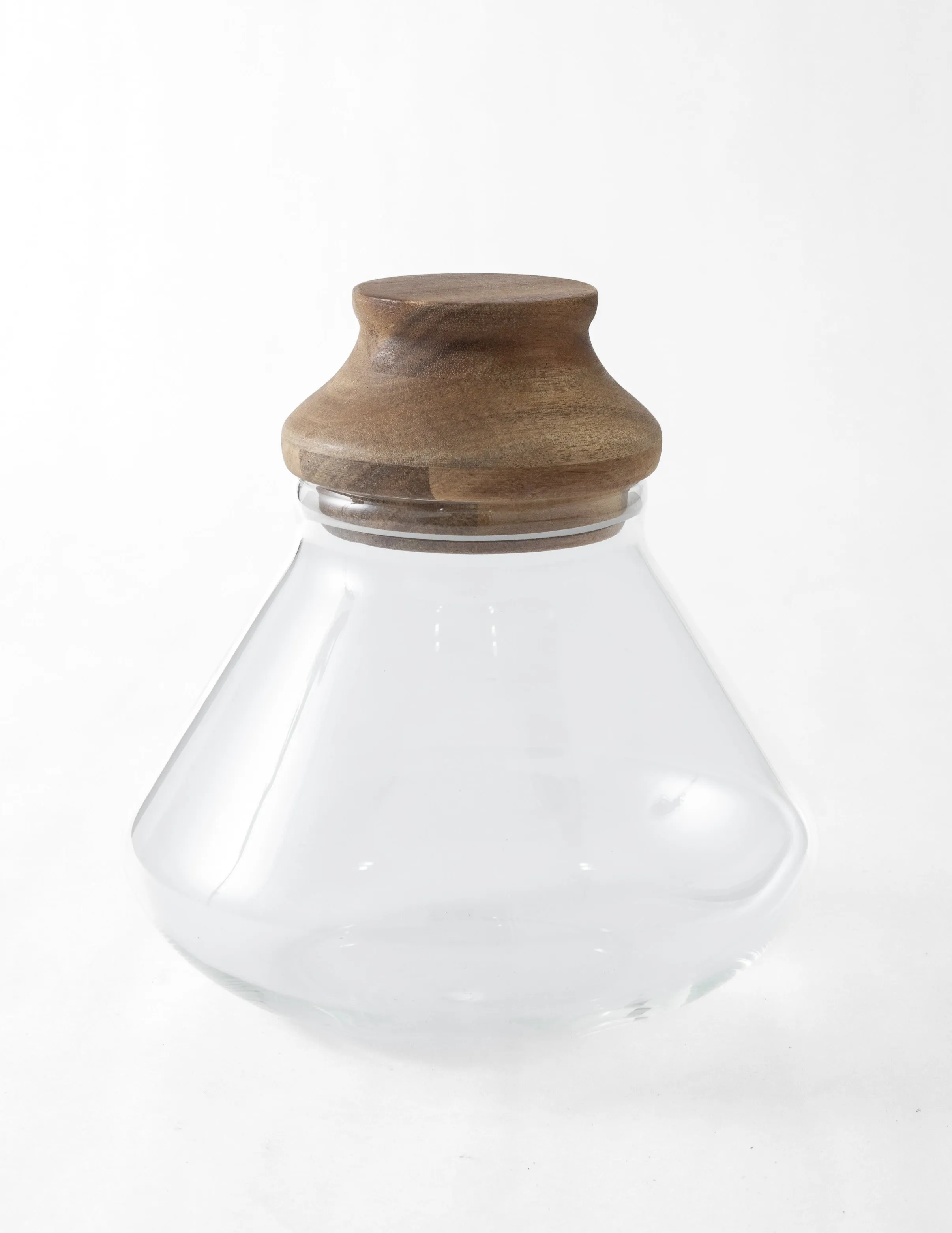 Glass Jar with Wood Lid