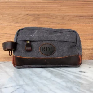 Groomsmen Gifts Monogrammed Toiletry Bag Personalized Dopp Kit Handmade Usher Gift