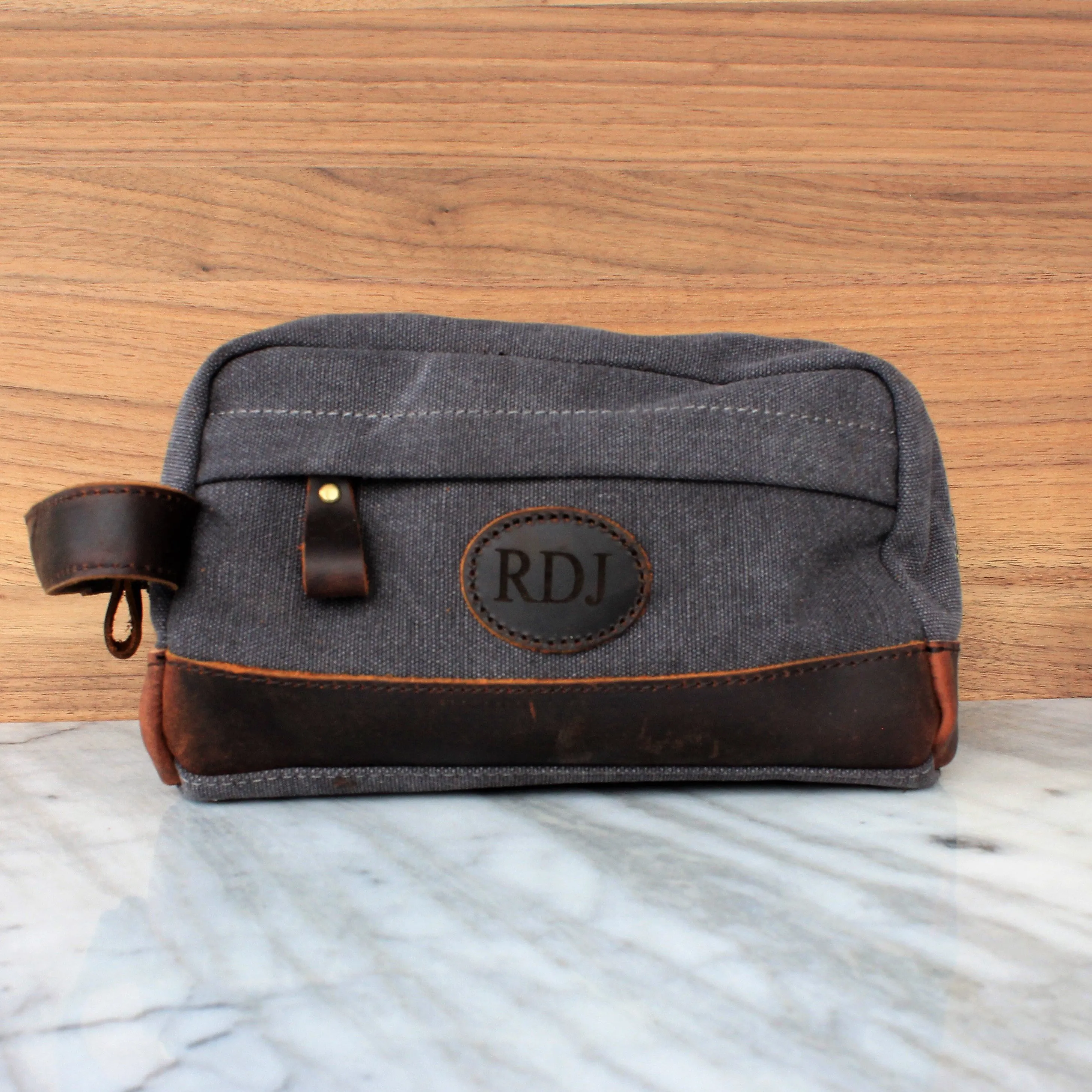 Groomsmen Gifts Monogrammed Toiletry Bag Personalized Dopp Kit Handmade Usher Gift