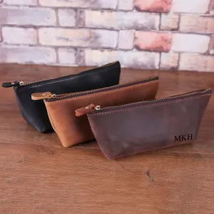Groomsmen Gifts Personalized Leather Toiletry Bag Engraved Dopp Kit Monogrammed Toiletry Bag Best Man Gift