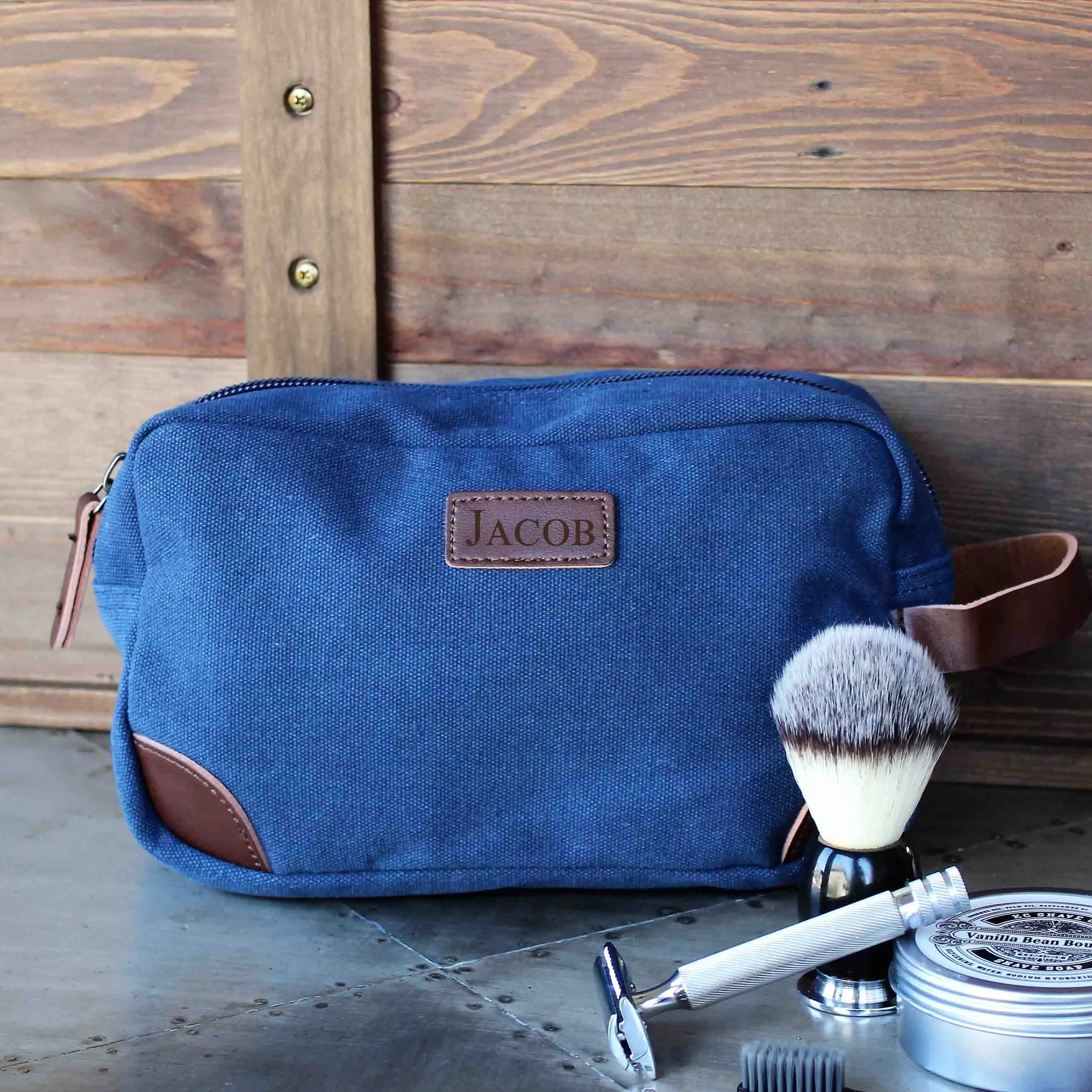 Groomsmen Gifts Travel Size Toiletry Bag Personalized Canvas Dopp Kit Handmade Usher Gift Custom Best Man Gift