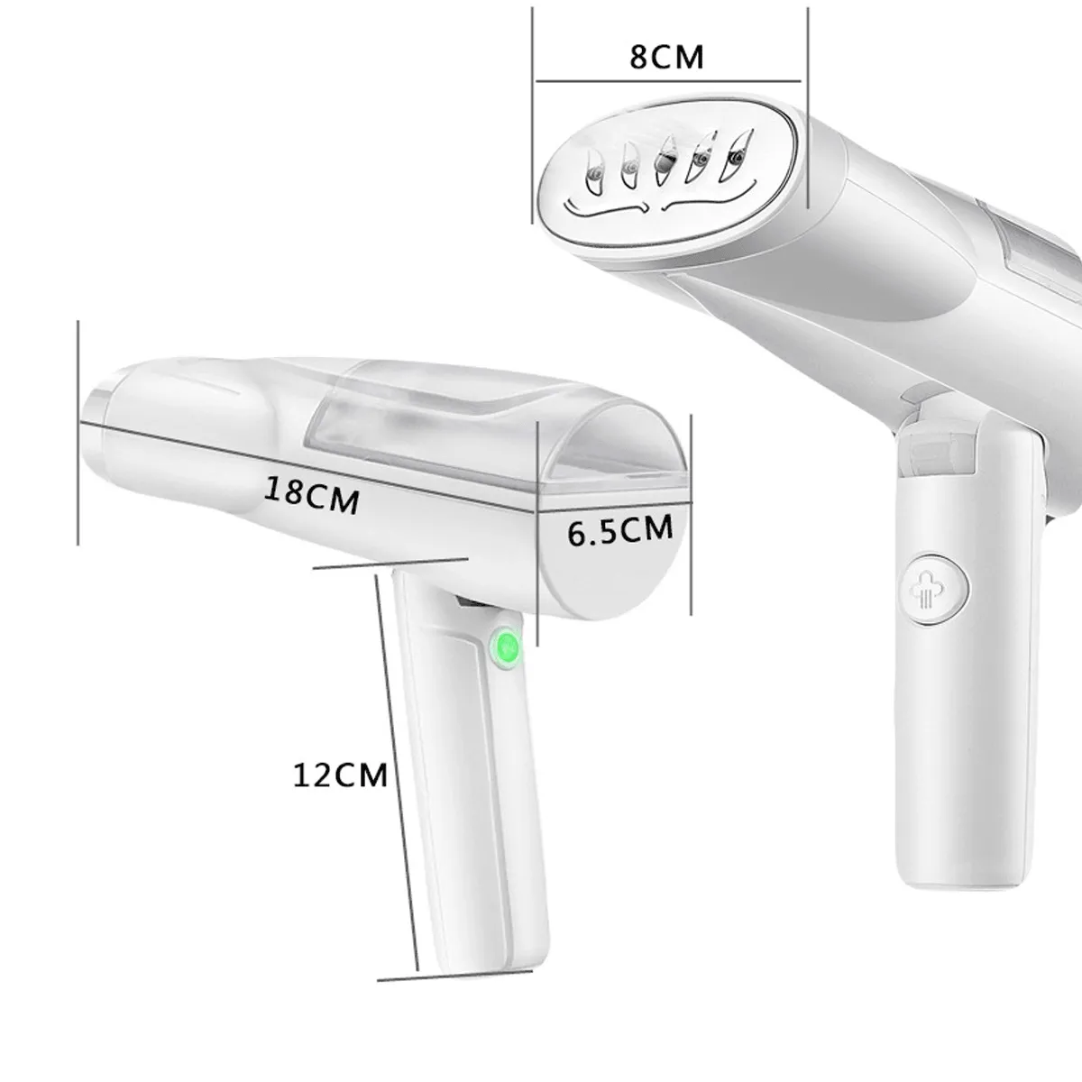Handheld Portable Garment Steamer 800W Powerful Clothes Steam Iron 3 Gear Fast Heat-Up Fabric Wrinkle Removal 100Ml Water Tank for Travel Home Dormitory