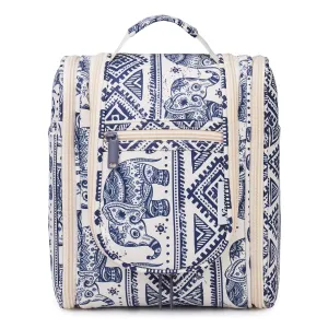 Hanging Travel Toiletry Bag Cosmetic Make up Organizer for Women and Men (Medium, Elephant)