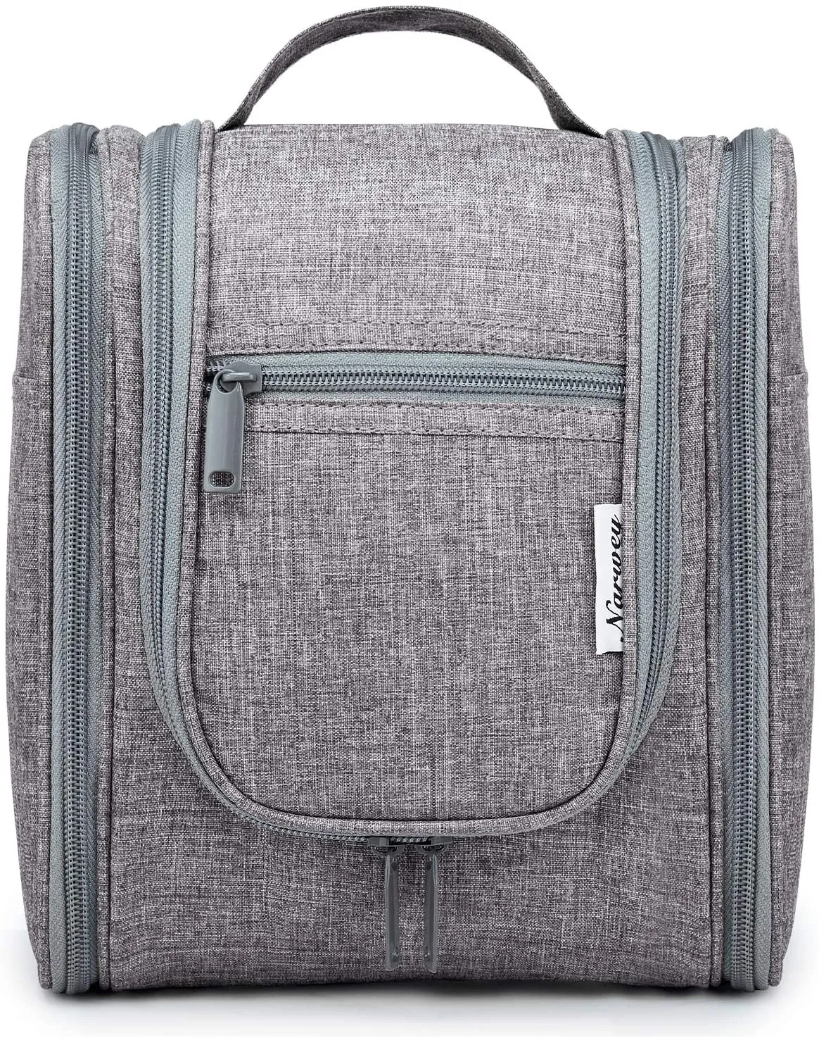 Hanging Travel Toiletry Bag Cosmetic Make up Organizer for Women and Men (Medium, Grey)