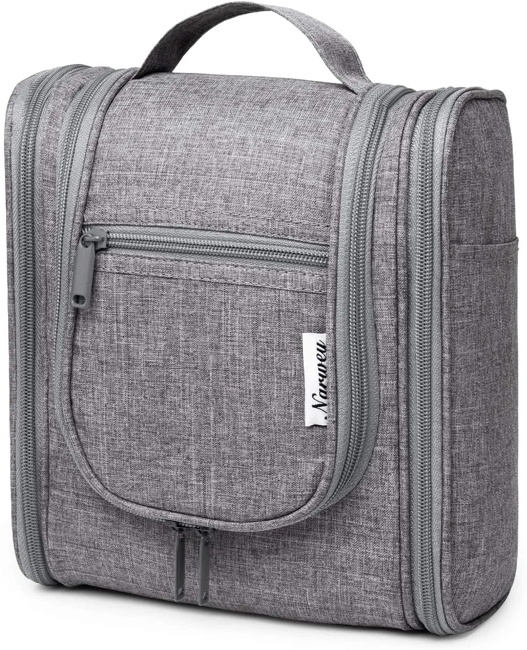 Hanging Travel Toiletry Bag Cosmetic Make up Organizer for Women and Men (Medium, Grey)