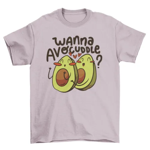 Happy avocado cartoon food t-shirt