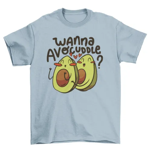 Happy avocado cartoon food t-shirt