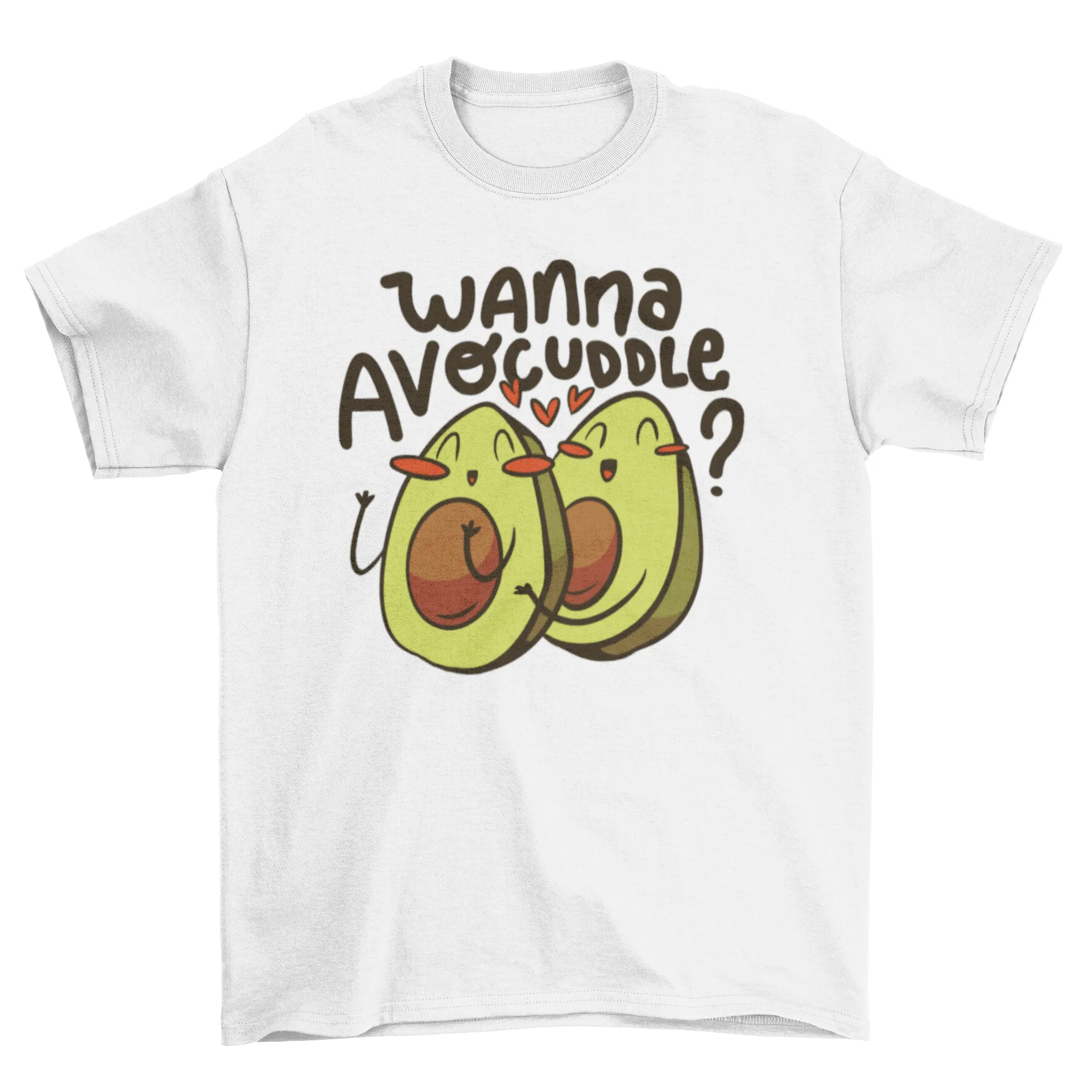 Happy avocado cartoon food t-shirt