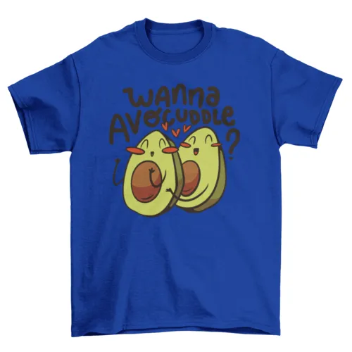 Happy avocado cartoon food t-shirt