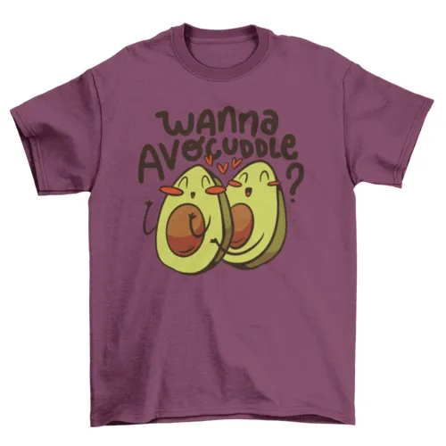 Happy avocado cartoon food t-shirt